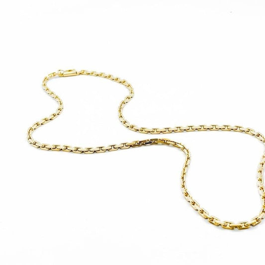 Italy Signed 18" Cable Link Italian 18k Yellow Gold Necklace - Giant Discount!