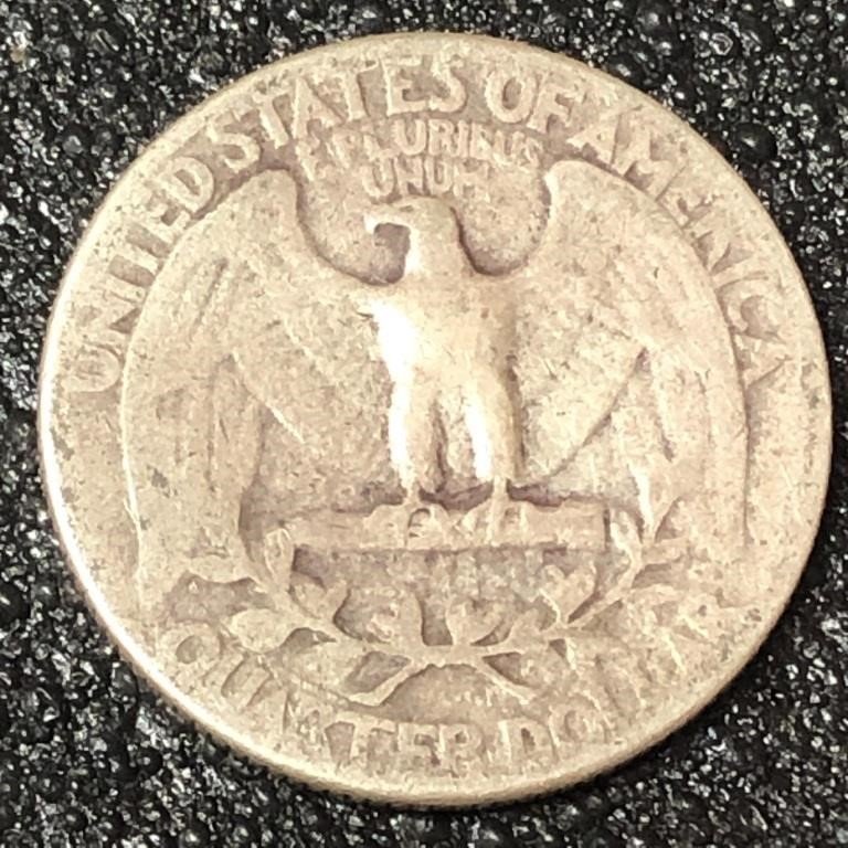1952 Washington Quarter 90% Silver 10% Copper. No Mint Mark