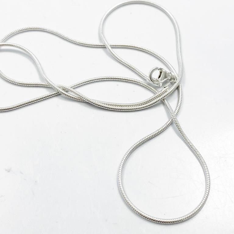 20" Omega Link Sterling Silver Necklace