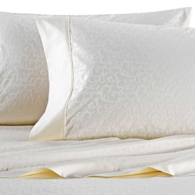Wamsutta PimaCott Scroll 625-Thread-Count King Pillowcase Set in Ivory