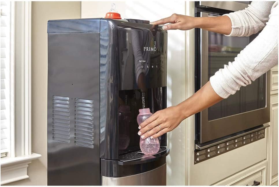 Primo Bottom-Loading Self-Sanitizing Water Dispenser, 3 Temp (Hot-Cool-Cold) Water Cooler Water Dispenser