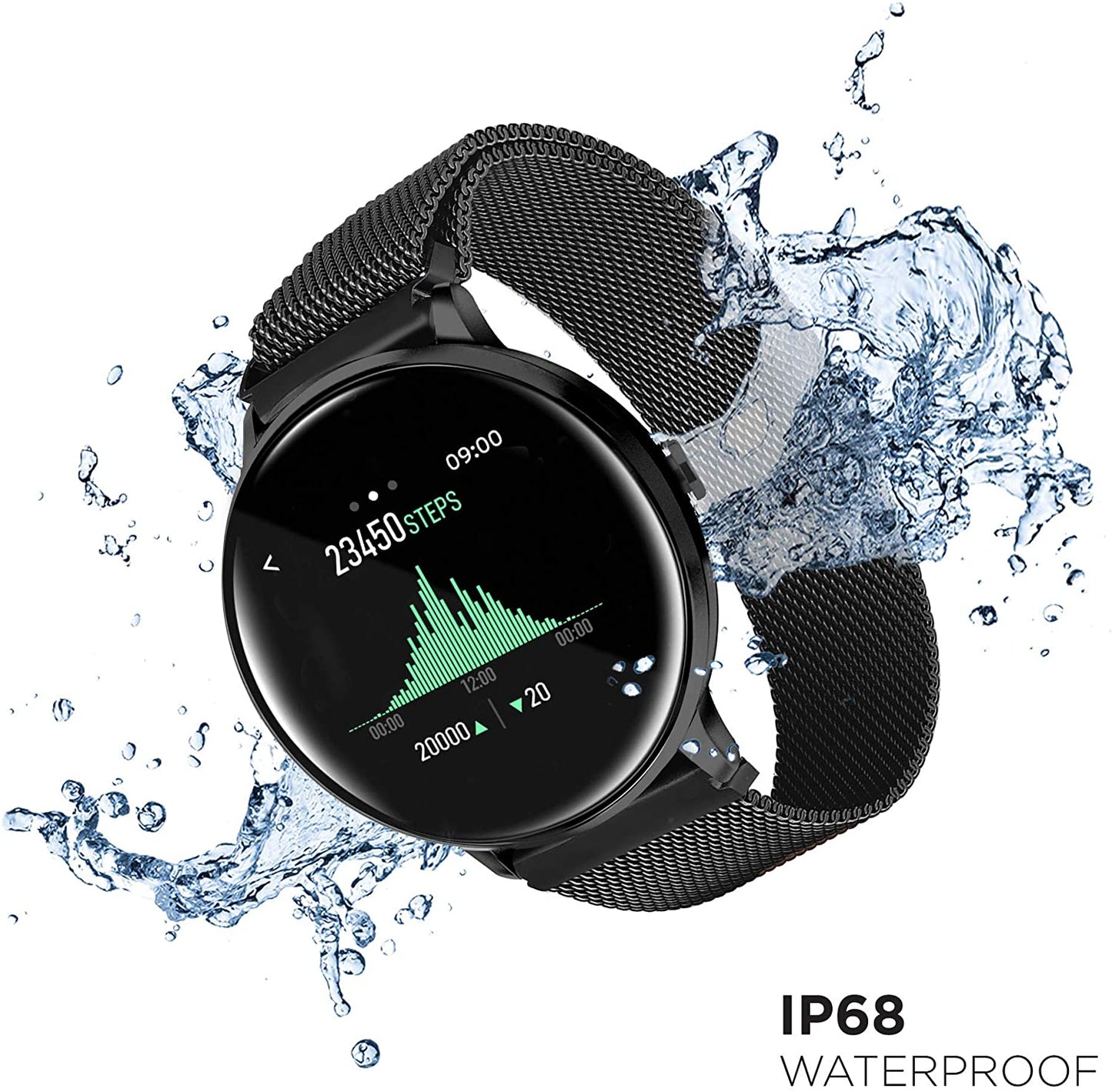 iTouch Air 3 Smartwatch Fitness Tracker, Heart Rate, Step Counter, Sleep Monitor, Compatible with iPhone and Android