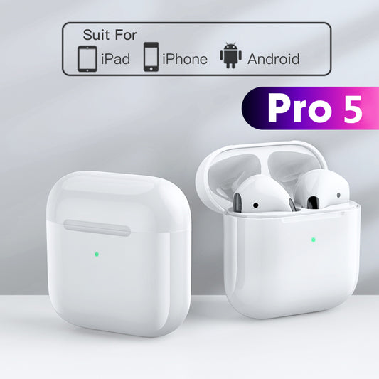 AirPlus Pro5 Wireless Earbuds Noise-Canceling Earphones Touch-Controlled Wireless Headphone With Charging Case Pro5