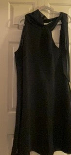 S.L. Fashions Woman Off Shoulder Scarf Necked Black Dress. Size 18W