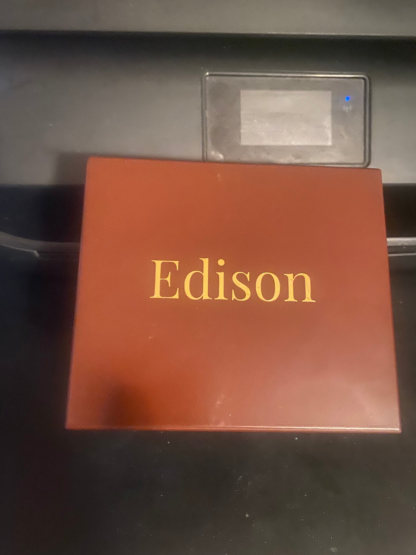 Edison Men Chronograph Watch, Rose Gold  w/Brown Strap-New
