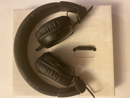 JLab Studio Wired On-Ear Headphones - Black - NEW. Open Box