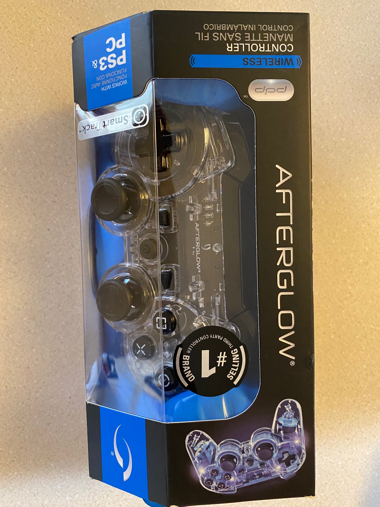 PDP Afterglow Blue Lighting Wireless Controller (for PS3 / PC)