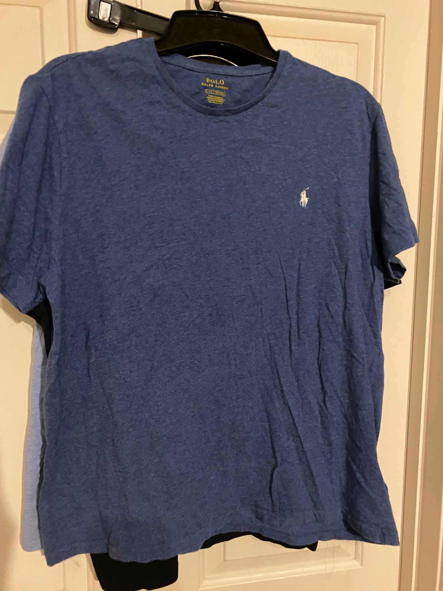Polo Ralph Lauren Mens T-Shirt Adult Large Light Blue Short Sleeve T-Shirt