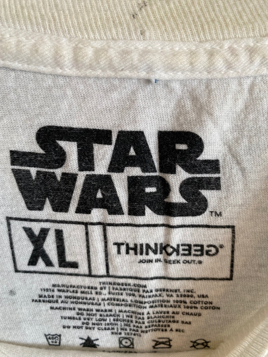 Star Wars Kylo Ren Darkness Rises Men's XL X-Large Graphic T-Shirt Sith White