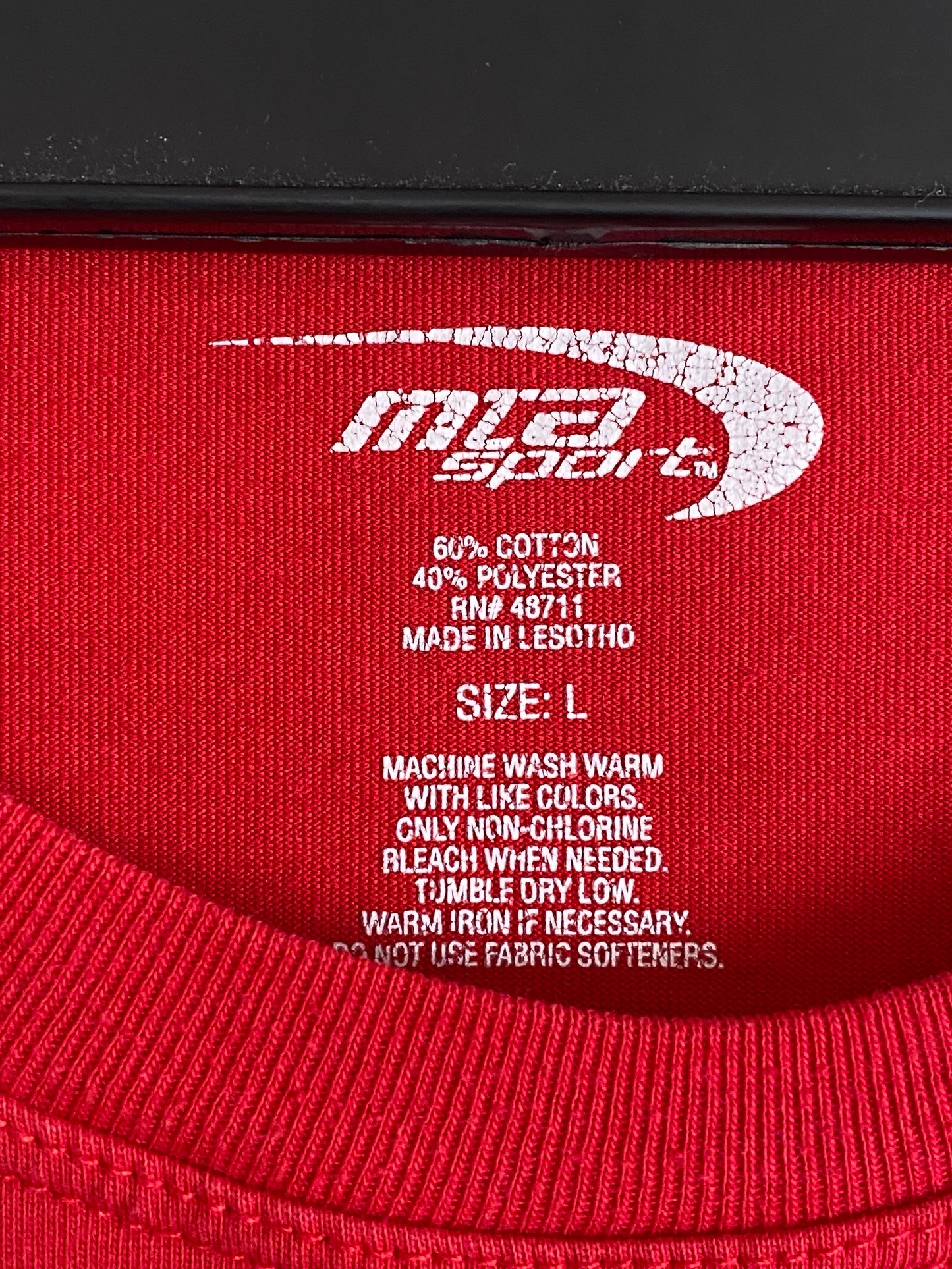 MTA Sport Mens Crew Neck Short Sleeves Casual Red Pullover T Shirt Size Large