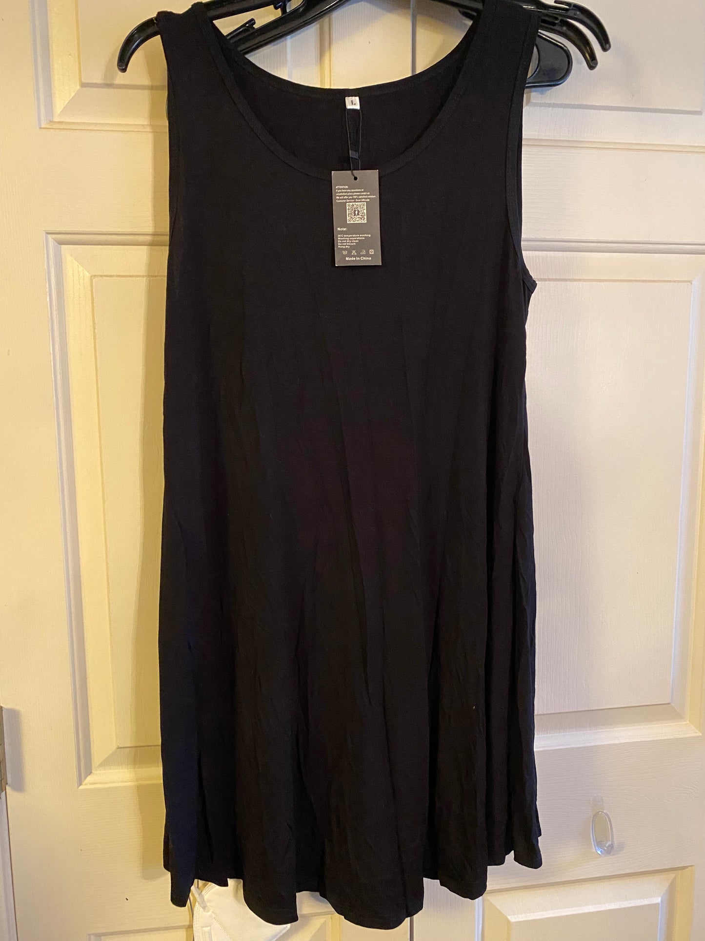 MOLERANI Women's Casual Swing Simple T-Shirt Loose Dress, Black, Large (L) NWOT