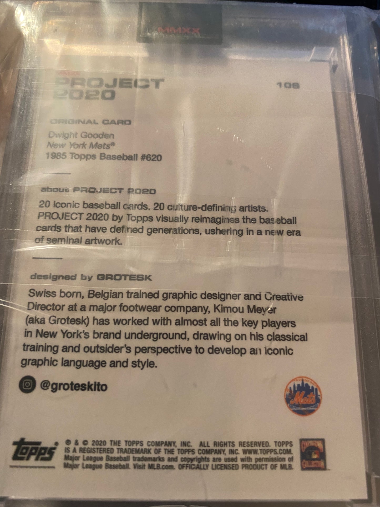 2020 Topps Project 2020 Dwight Gooden
