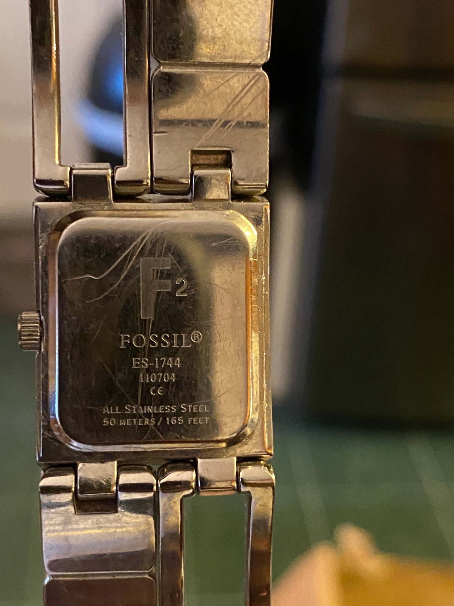 Fossil Women's ES-1744 Rhinestone Watch Crystal White Dial