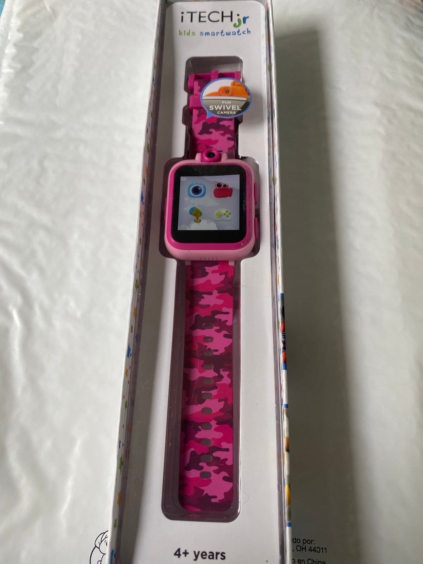 iTech jr. kids smartwatch-Pink w/pink camouflage band