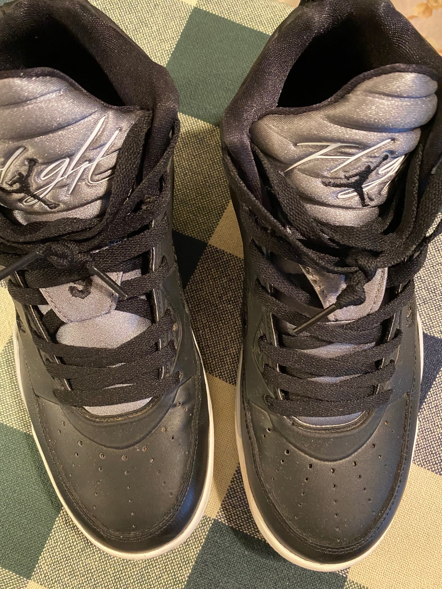 Air Jordan-"Flight Air Jordan" Shoes (sz. 9.5 men) Gray & White