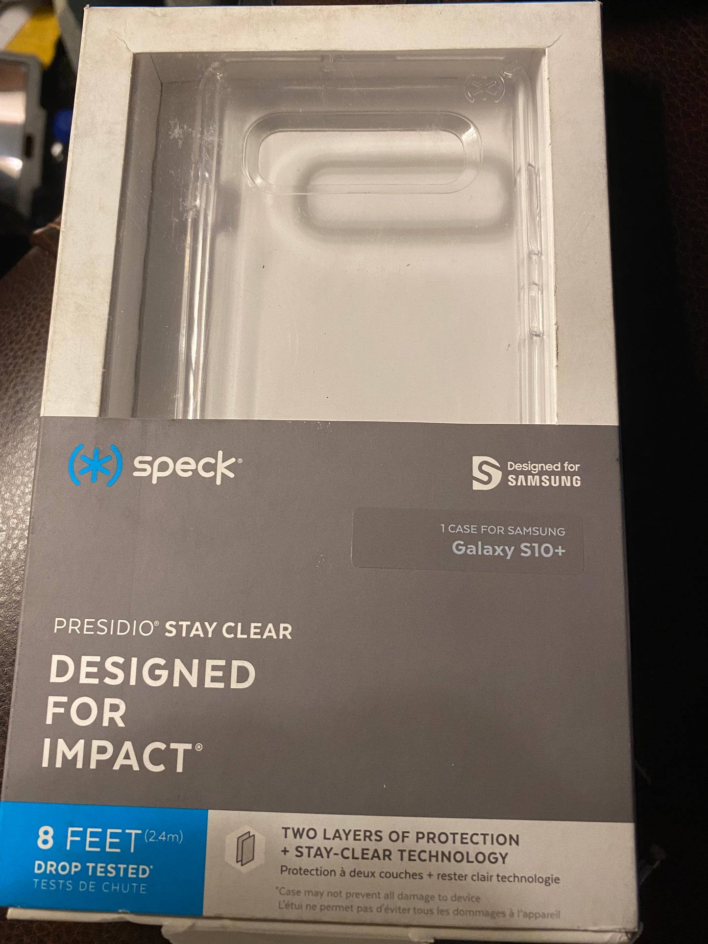 Speck Presidio Stay Clear Case for Samsung Galaxy S10+ Phone