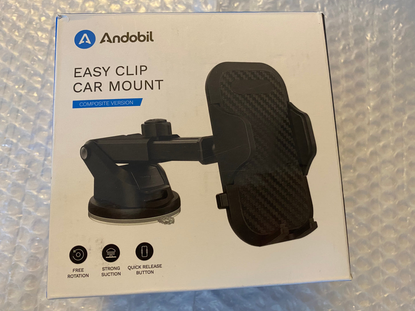 andobil Car Phone Mount, [Sturdy & Powerful Suction] Universal Adjustable Arm Car Phone Holder Mount for Dashboard, Air Vent, Windshield Cell Phone Mount, Stable for All Cell Phones & Thick Case