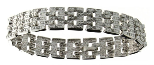 Natural 1.00ct Diamond Panthere Link Bracelet