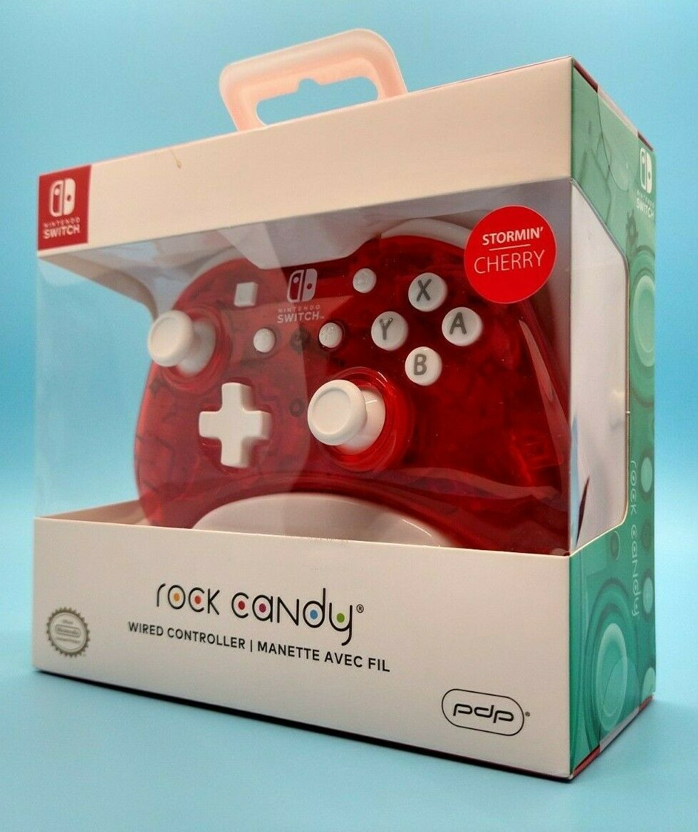 PDP Rock Candy Wired Controller Blue Pink Berry Cherry Pink... - Nintendo Switch