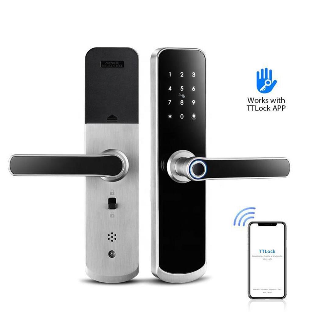 TUYA Electronic WiFi APP Password Door Lock Intelligent Biometric Fingerprint Door Locks Digital Keyless Home Hotel Door Lock