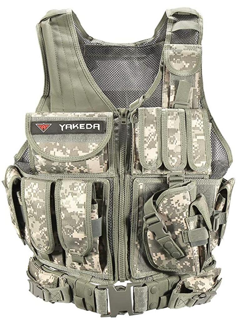 YAKEDA Tactical Vest Outdoor Ultra-Light Breathable Combat Training Cp Camouflage