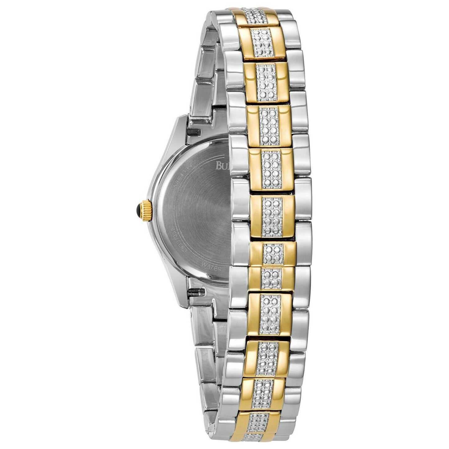 Bulova Women's Quartz Crystal Accent Two-Tone Bracelet 30mm Watch 98L135
