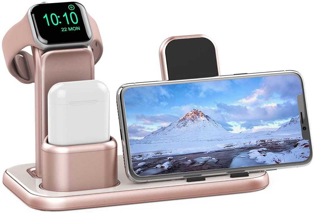 BEACOO Upgraded 3 in 1 Charging Stand - Series iWatch 6/5/4/3/2/1 iPhone
