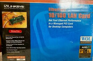 2x New LINKSYS LNE100TX EtherFast LAN Card 10/100Mbps PCI 1 x RJ45 - SEALED